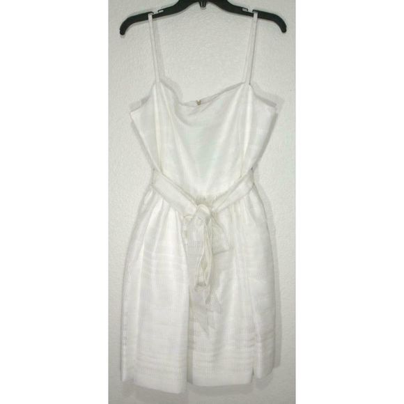 Kate Spade White Ribbon Organza Bow Dress 12 - Picture 3 of 7